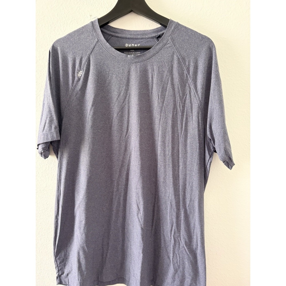 Rhone Men's Athletic T-Shirt Size Large Blue Heather Short Sleeve Workout Tee